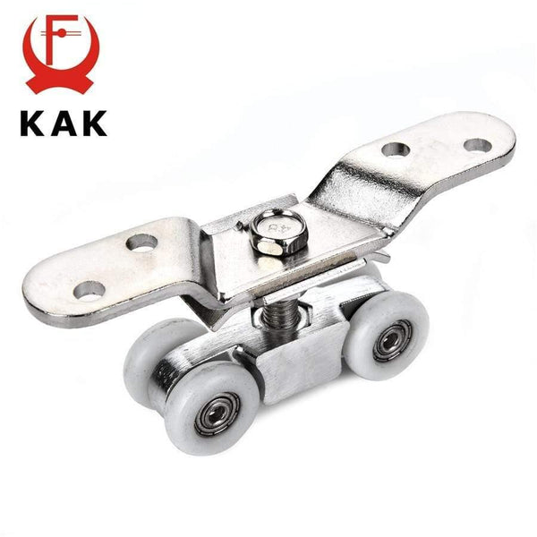 Planet Gates 15380308 Zinc Alloy Folding Sliding Door Roller 70KG Bedroom Meeting Room Wood Door Hanging Wheels Foldng Cross Hinge For Furniture