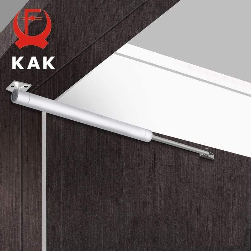 Planet Gates 15380311 Automatic Door Closer 60kg Aluminum Alloy Soft Closing Adjustable Gas Spring 110 Degree Positioning Stop Door Hardware