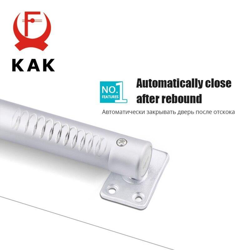 Planet Gates 15380311 Automatic Door Closer 60kg Aluminum Alloy Soft Closing Adjustable Gas Spring 110 Degree Positioning Stop Door Hardware