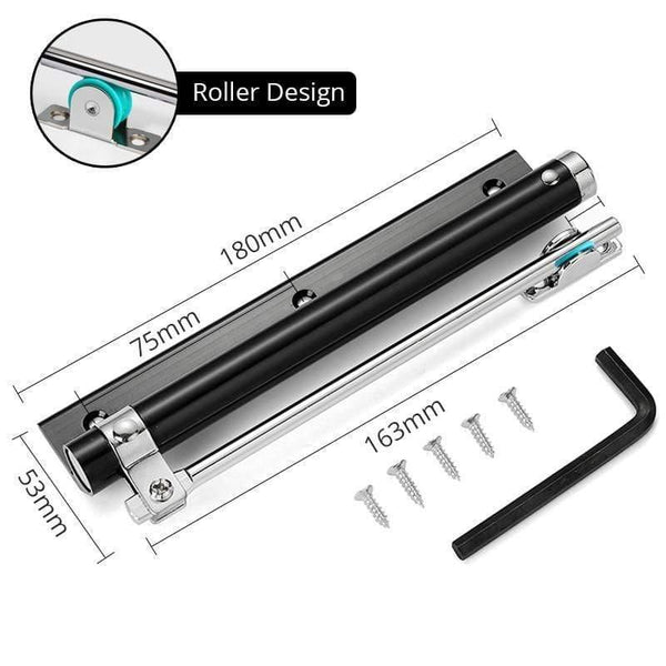 Planet Gates 15380311 Black 50KG Adjustable Door Closer Aluminum Alloy Automatic Door Spring Closer Soft Close Fire-proof Door Heavy Duty Door Hardware