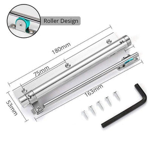 Planet Gates 15380311 Chrome 50KG Adjustable Door Closer Aluminum Alloy Automatic Door Spring Closer Soft Close Fire-proof Door Heavy Duty Door Hardware