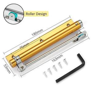 Planet Gates 15380311 Gold 50KG Adjustable Door Closer Aluminum Alloy Automatic Door Spring Closer Soft Close Fire-proof Door Heavy Duty Door Hardware