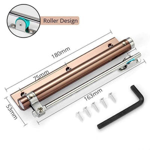 Planet Gates 15380311 Rose Gold 50KG Adjustable Door Closer Aluminum Alloy Automatic Door Spring Closer Soft Close Fire-proof Door Heavy Duty Door Hardware