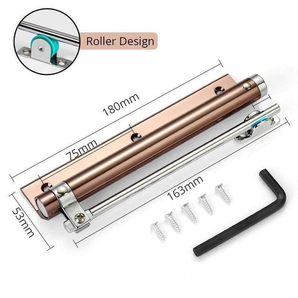 Planet Gates 15380311 Rose Gold 50KG Adjustable Door Closer Aluminum Alloy Automatic Door Spring Closer Soft Close Fire-proof Door Heavy Duty Door Hardware
