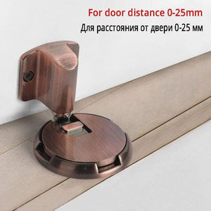 Planet Gates 15380313 161 red bronze Mechanical Doorstop Nail-free Sticker Zinc Alloy Door Stopper Heavy Duty Door Holder Non-Punch Stop Door Hardware