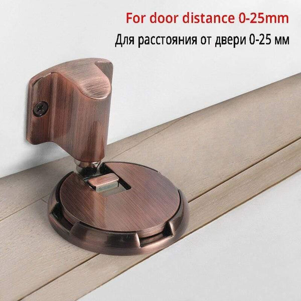 Planet Gates 15380313 161 red bronze Mechanical Doorstop Nail-free Sticker Zinc Alloy Door Stopper Heavy Duty Door Holder Non-Punch Stop Door Hardware