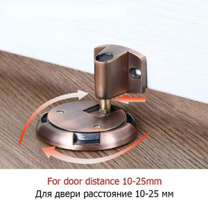 Planet Gates 15380313 162 red bronze Mechanical Doorstop Nail-free Sticker Zinc Alloy Door Stopper Heavy Duty Door Holder Non-Punch Stop Door Hardware