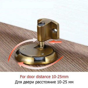 Planet Gates 15380313 162 yellow bronze Mechanical Doorstop Nail-free Sticker Zinc Alloy Door Stopper Heavy Duty Door Holder Non-Punch Stop Door Hardware