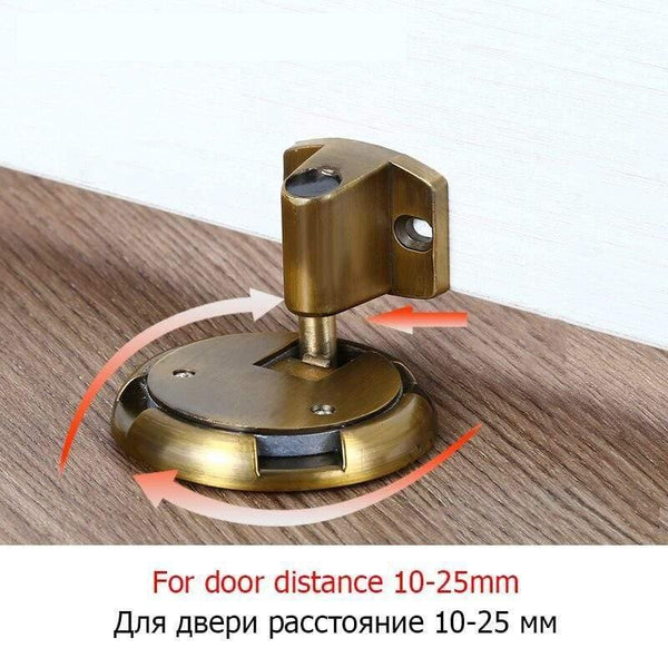 Planet Gates 15380313 162 yellow bronze Mechanical Doorstop Nail-free Sticker Zinc Alloy Door Stopper Heavy Duty Door Holder Non-Punch Stop Door Hardware