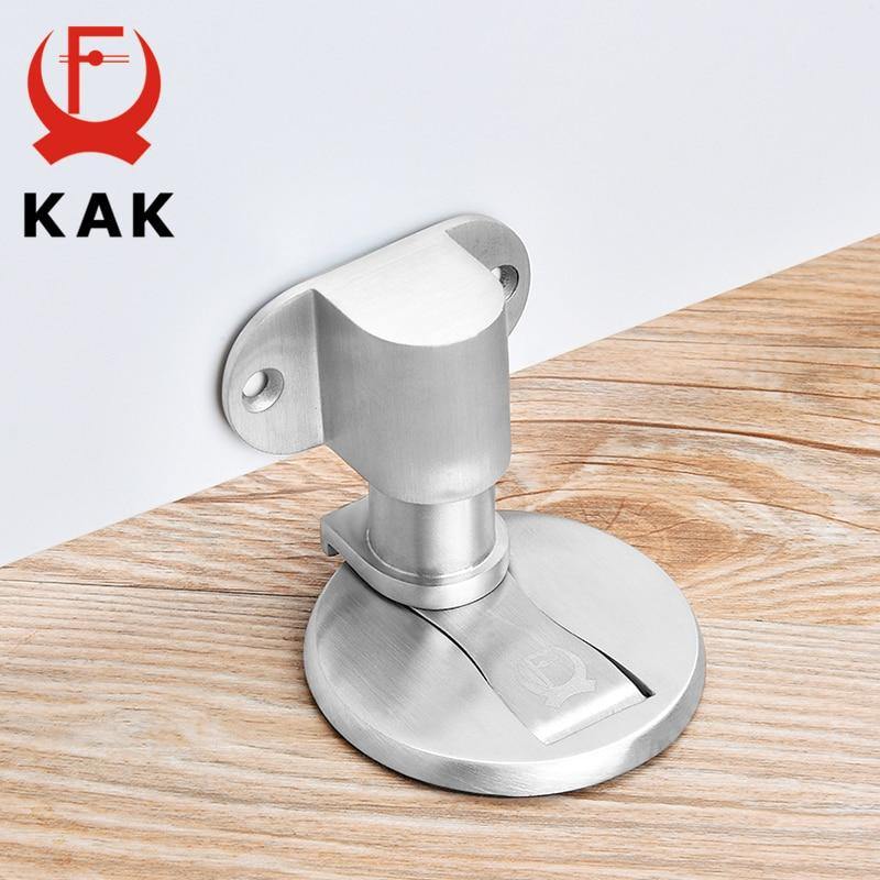 Planet Gates 15380313 Adjustable Door Holder Stainless Steel Magnetic Door Stopper Non-punch Sticker Water-proof Door Stop Furniture Door Hardware