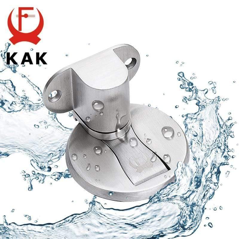 Planet Gates 15380313 Adjustable Door Holder Stainless Steel Magnetic Door Stopper Non-punch Sticker Water-proof Door Stop Furniture Door Hardware