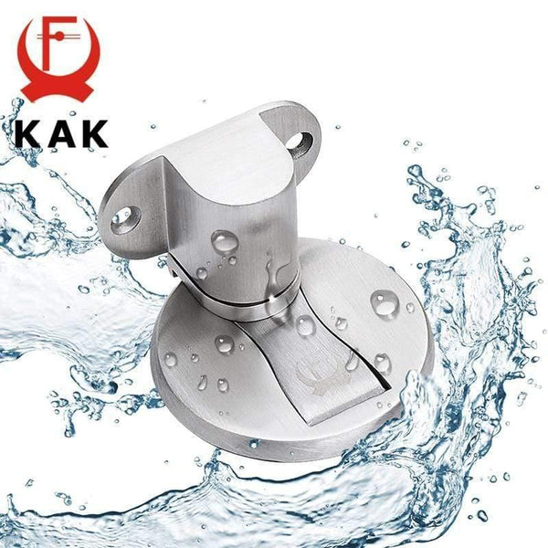 Planet Gates 15380313 Adjustable Door Holder Stainless Steel Magnetic Door Stopper Non-punch Sticker Water-proof Door Stop Furniture Door Hardware