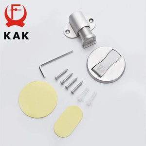 Planet Gates 15380313 Adjustable Door Holder Stainless Steel Magnetic Door Stopper Non-punch Sticker Water-proof Door Stop Furniture Door Hardware