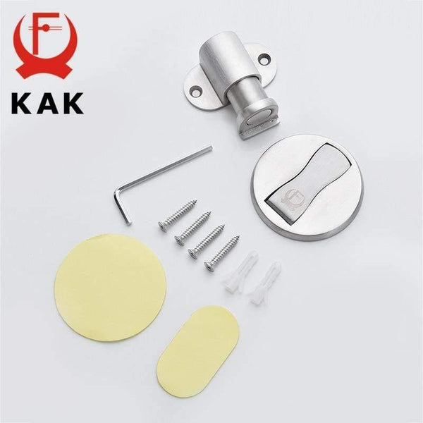 Planet Gates 15380313 Adjustable Door Holder Stainless Steel Magnetic Door Stopper Non-punch Sticker Water-proof Door Stop Furniture Door Hardware