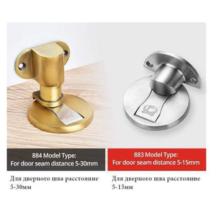Planet Gates 15380313 Adjustable Door Holder Stainless Steel Magnetic Door Stopper Non-punch Sticker Water-proof Door Stop Furniture Door Hardware