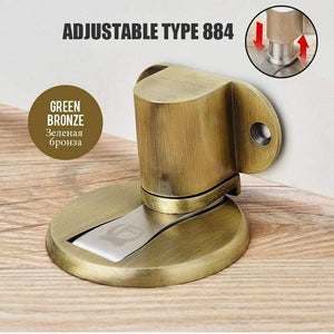 Planet Gates 15380313 Adjustable Green B Adjustable Door Holder Stainless Steel Magnetic Door Stopper Non-punch Sticker Water-proof Door Stop Furniture Door Hardware