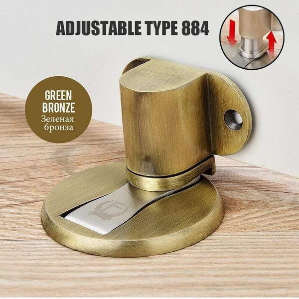 Planet Gates 15380313 Adjustable Green B Adjustable Door Holder Stainless Steel Magnetic Door Stopper Non-punch Sticker Water-proof Door Stop Furniture Door Hardware