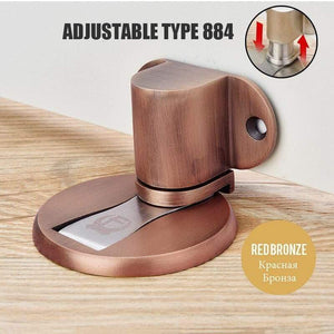 Planet Gates 15380313 Adjustable Red B Adjustable Door Holder Stainless Steel Magnetic Door Stopper Non-punch Sticker Water-proof Door Stop Furniture Door Hardware
