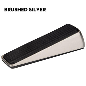 Planet Gates 15380313 Brushed Silver Nail-free Zinc Alloy Door Wedge Stop Door Stopper Rubber Hidden Door Holders Bronze Gold Black Bright Chrome Door Hardware