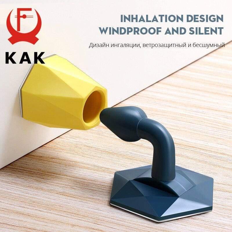 Planet Gates 15380313 Diamond Shape Silicone Door Stopper Upgraded Suction Design No Punch Sticker Doorstop Door Holder Wind-proof Door Hardware