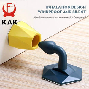 Planet Gates 15380313 Diamond Shape Silicone Door Stopper Upgraded Suction Design No Punch Sticker Doorstop Door Holder Wind-proof Door Hardware