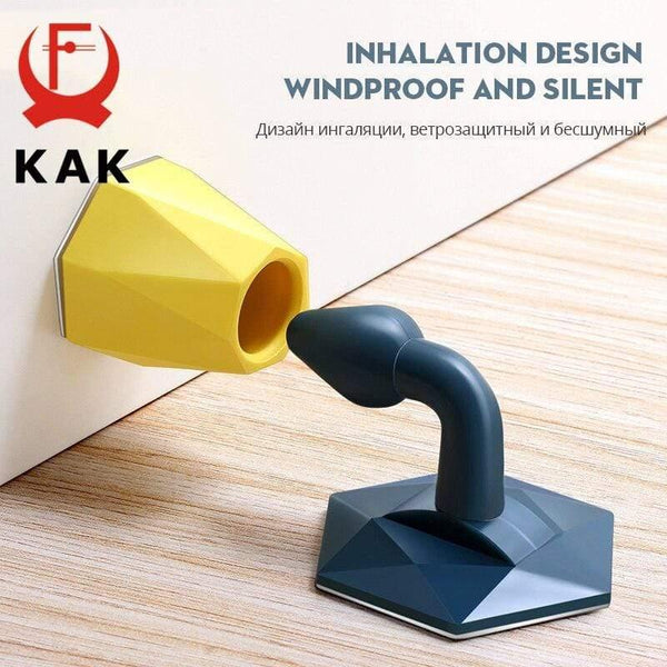Planet Gates 15380313 Diamond Shape Silicone Door Stopper Upgraded Suction Design No Punch Sticker Doorstop Door Holder Wind-proof Door Hardware