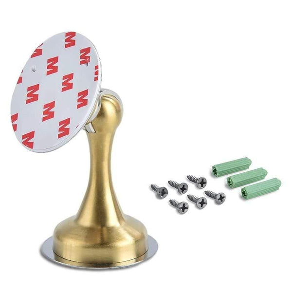 Planet Gates 15380313 gold Stainless Steel Magnetic Door Stopper Sticker Hidden Door Holders Catch Floor Wall Mounted Nail-free Doorstop Door Hardware