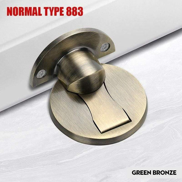 Planet Gates 15380313 Green Bronze Adjustable Door Holder Stainless Steel Magnetic Door Stopper Non-punch Sticker Water-proof Door Stop Furniture Door Hardware