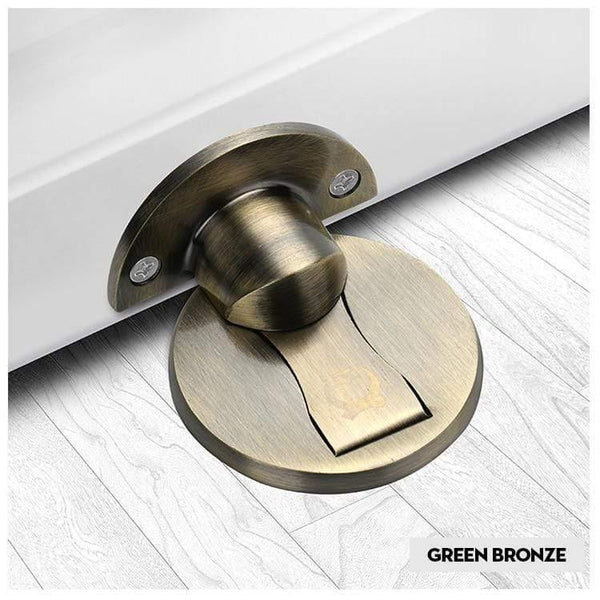 Planet Gates 15380313 green bronze Magnetic Door Stops 304 Stainless Steel Door Stopper Hidden Door Holders Catch Floor Nail-free Doorstop Furniture Hardware