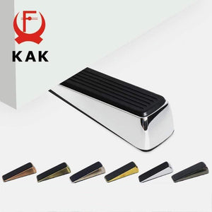 Planet Gates 15380313 Nail-free Zinc Alloy Door Wedge Stop Door Stopper Rubber Hidden Door Holders Bronze Gold Black Bright Chrome Door Hardware