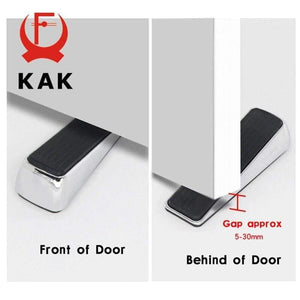 Planet Gates 15380313 Nail-free Zinc Alloy Door Wedge Stop Door Stopper Rubber Hidden Door Holders Bronze Gold Black Bright Chrome Door Hardware