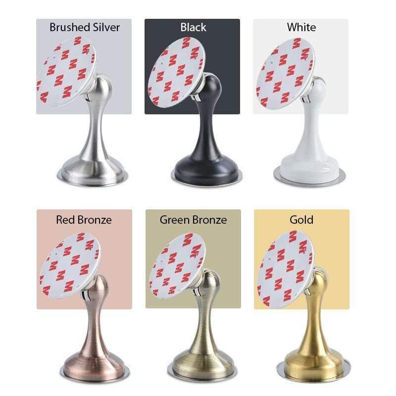 Planet Gates 15380313 Stainless Steel Magnetic Door Stopper Sticker Hidden Door Holders Catch Floor Wall Mounted Nail-free Doorstop Door Hardware