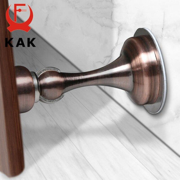 Planet Gates 15380313 Stainless Steel Magnetic Door Stopper Sticker Hidden Door Holders Catch Floor Wall Mounted Nail-free Doorstop Door Hardware