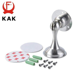 Planet Gates 15380313 Stainless Steel Magnetic Door Stopper Sticker Hidden Door Holders Catch Floor Wall Mounted Nail-free Doorstop Door Hardware