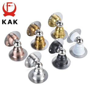 Planet Gates 15380313 Stainless Steel Magnetic Door Stopper Sticker Toilet Glass Hidden Door Holders Catch Floor Nail-free Doorstop Door Hardware