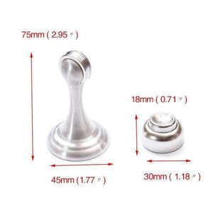 Planet Gates 15380313 Stainless Steel Magnetic Sliver Door Stop Stopper Holder Catch Floor Fitting With Screws For Bedroom Family Home Etc