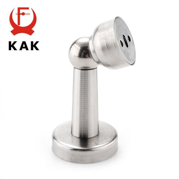 Planet Gates 15380313 Thicknessed Stainless Steel Magnetic Sliver Door Stop Stopper Door Holder Catch Floor Fitting With Screws For Family Home