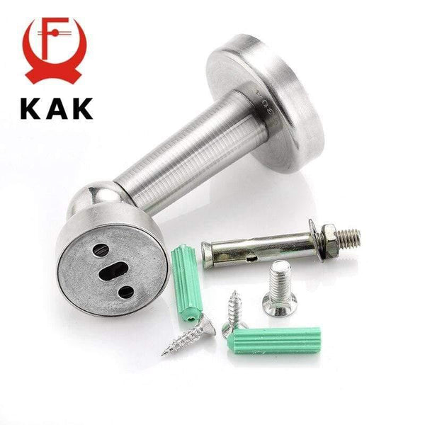 Planet Gates 15380313 Thicknessed Stainless Steel Magnetic Sliver Door Stop Stopper Door Holder Catch Floor Fitting With Screws For Family Home