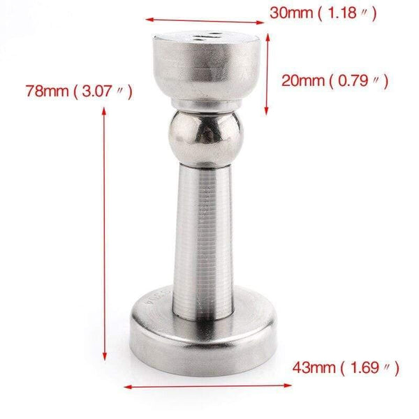 Planet Gates 15380313 Thicknessed Stainless Steel Magnetic Sliver Door Stop Stopper Door Holder Catch Floor Fitting With Screws For Family Home