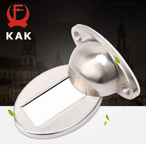 Planet Gates 15380313 Thicknessed Zinc Alloy Magnetic Door Stopper Sticker Hidden Door Holders Catch Floor Nail-free Doorstop Door Hardware