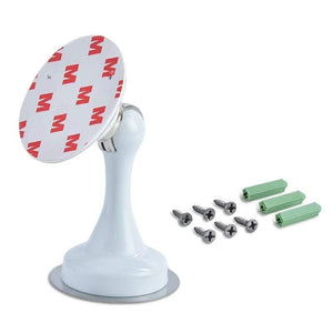 Planet Gates 15380313 white Stainless Steel Magnetic Door Stopper Sticker Hidden Door Holders Catch Floor Wall Mounted Nail-free Doorstop Door Hardware