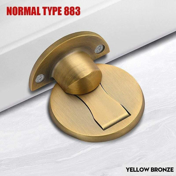 Planet Gates 15380313 Yellow Bronze Adjustable Door Holder Stainless Steel Magnetic Door Stopper Non-punch Sticker Water-proof Door Stop Furniture Door Hardware