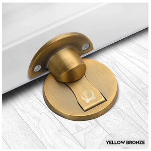 Planet Gates 15380313 yellow bronze Magnetic Door Stops 304 Stainless Steel Door Stopper Hidden Door Holders Catch Floor Nail-free Doorstop Furniture Hardware