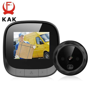 Planet Gates 15380314 2.4"  LCD Screen Electronic Door Viewer Bell IR Night Door Peephole Camera Photo Recording Digital Door Camera Smart Viewer