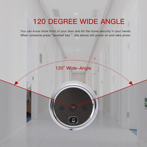 Planet Gates 15380314 2.8" LCD Screen Electronic Door Viewer Bell IR Night Door Camera Photo Recording Digital Door Viewer Smart Peephole Doorbell
