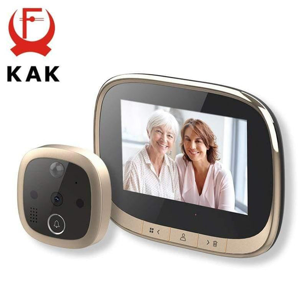 Planet Gates 15380314 4.3 Inch Electronic Door Viewer Bell IR Night Door Camera Photo Video Record Digital Door Camera Smart Peephole Doorbell