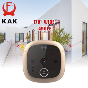 Planet Gates 15380314 4.3 Inch Electronic Door Viewer Bell IR Night Door Camera Photo Video Record Digital Door Camera Smart Peephole Doorbell
