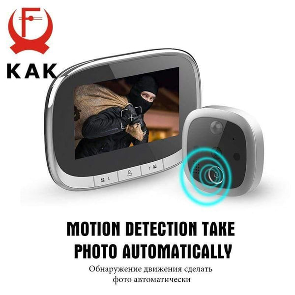 Planet Gates 15380314 4.3 Inch Electronic Door Viewer Bell IR Night Door Camera Photo Video Record Digital Door Camera Smart Peephole Doorbell