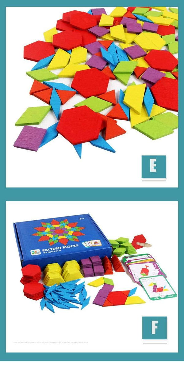 Planet Gates 155 PCS Puzzle Educational Toys for Children Creative Games Jigsaw Puzzle Learning Kids Developing Wooden Geometric Shape Toys