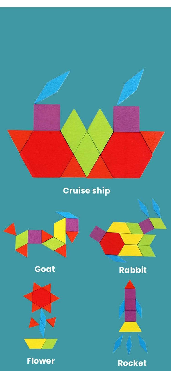 Planet Gates 155 PCS Puzzle Educational Toys for Children Creative Games Jigsaw Puzzle Learning Kids Developing Wooden Geometric Shape Toys